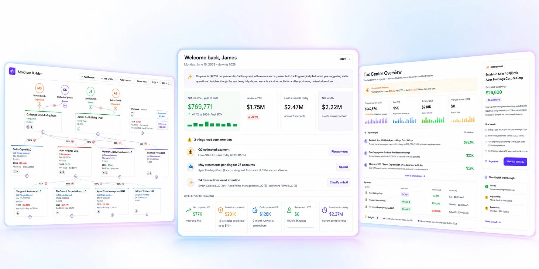 HaraPro — structure, dashboard, and tax center